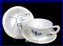 Shenango Restaurant Ware Well Of The Sea Scarce 2 3/8 Cup & Saucer Trios 1957