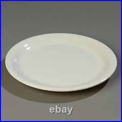 Sierrus Reusable Plastic Plate with Narrow Rim for Buffets, Restaurants, and