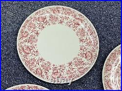 Six Syracuse Mayflower plates red restaurant where carefree true dinner plates
