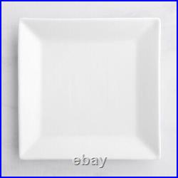 Square Porcelain Plate White Bright Commercial Restaurant Salads 8 Size 24 Case