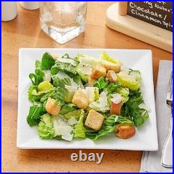 Square Porcelain Plate White Bright Commercial Restaurant Salads 8 Size 24 Case