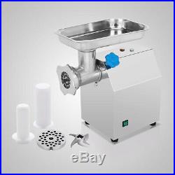 Stainless Commercial Meat Grinder 850W Mincer 270lbs/h with 2 Blades Plates