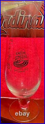 Stan Musial & Biggie's Restaurant Autographed Rare Vintage Glass! JSA LOA