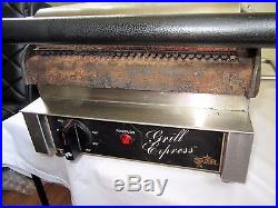 Star Grill GX10IG Commercial Panini Sandwich Press with Cast Iron Grooved Plates