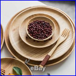 Supply Plate Wooden Round Display Restaurant Household Serving Suitable