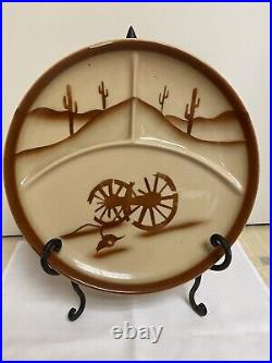 Tepco Restaurant Ware Divided Platter Wagon Wheel Pattern