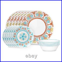 Terrocata Dream 18-Piece Set Includes 6 Each Dinner Plates, Lunch Plates and Bow