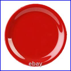 Thunder Group CR010PR 10-1/2 Diameter Pure Red Wide Rim Melamine Plate 1 Doz