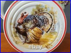 Ultra Rare Tepco Restaurant Ware Thanksgiving Turkey Gobbler Disc Pitcher Htf