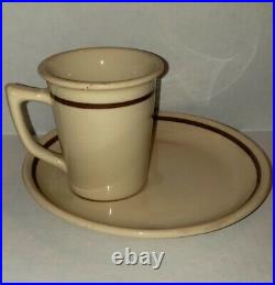VERY RARE MINT CARR CHINA GLO-TAN SNACK SET CUP & PLATE GRAFTON WV W Va mint
