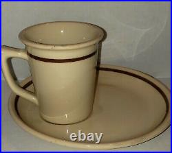 VERY RARE MINT CARR CHINA GLO-TAN SNACK SET CUP & PLATE GRAFTON WV W Va mint