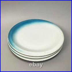 Vintage 40s 50s Sterling China 3 Dinner Plates Sky Blue Diner Restaurant Ware US