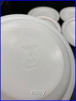 Vintage 6.1 Arcopal France Restaurant Plates Set of 5 -Rare 1960s White Milk