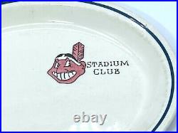 Vintage Cleveland Indians Stadium Club Plate Restaurant Ware Chief Wahoo Walker