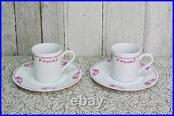 Vintage MAXIM'S PARIS Restaurant DEMITASSE ESPRESSO COFFEE Cups & Saucers BISTRO