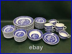 Vintage Set of 41 Pcs Shenango China Restaurant Ware Blue Willow Dinnerware