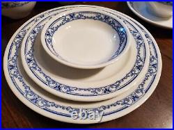 Vintage Shenango China Restaurant Ware Beautiful Blue Trim Design 242 PIECES