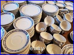 Vintage Shenango China Restaurant Ware Beautiful Blue Trim Design 242 PIECES