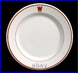 Vintage'W' Monogram Restaurant Ware China Plates & Bowls Syracuse Shenango