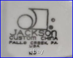 Vtg 6 Jackson CUSTOM China Restaurant Ware Dinner Plates OWL FLORAL SCALLOP 10