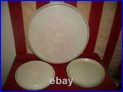 Vtg Chuck E. Cheese's Pizza Time Theater Pizza 16Serving Tray & 9 Plates