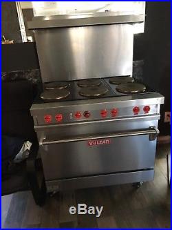 Vulcan Heavy Duty 6 Burner Hot Plate Electric Range with Oven E36L