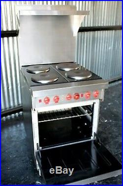 Vulcan Heavy Duty Four 4 Burner Hot Plate Electric Range with Oven E24L