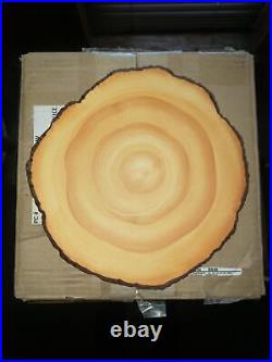 WORLD TABLEWARE FWS-15 FAUX WOOD 8 With2 FLAT SLICE PLATE QTY 12 PLATES
