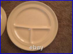Wallace Restaurant Desert Ware Heavy Yellow Divided Chop Grill Plates Lot Of 6