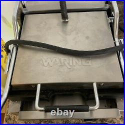 Waring Italian Style Panini Grill 120V Ribbed Plates Food Truck Restaurant Clean