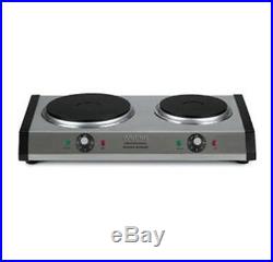 Waring WDB600 Commercial Double Burner Hot Plate Cast Iron 120v