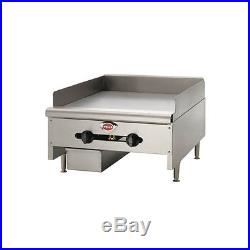 Wells HDG-2430G-LP 24 Countertop Manual Griddle with 3/4 Plate LP