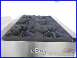 Wells HDHP-3630G Natural Gas Heavy Duty 36 6 Burner Countertop Hot Plate #2579