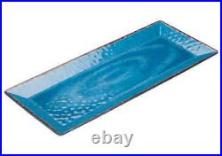 Winco WDM001-408, 19 x 8-Inch Ardesia Lusia Melamine Rectangular Plate, Blue, 24
