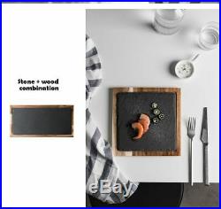 Wooden Board Slate Stone Tray BBQ Plates Pad Kitchen Dish Restaurant Supplies