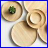 Wooden_Plate_Round_Snack_Restaurant_Supply_Household_Serving_Brand_New_01_ixj
