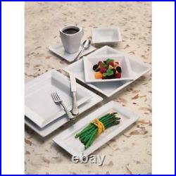 World Tableware SL-6 Slate Dinnerware Square Plate 6-1/4, White