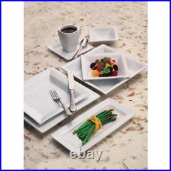 World Tableware SL-9 Slate Dinnerware Square Plate 9, White